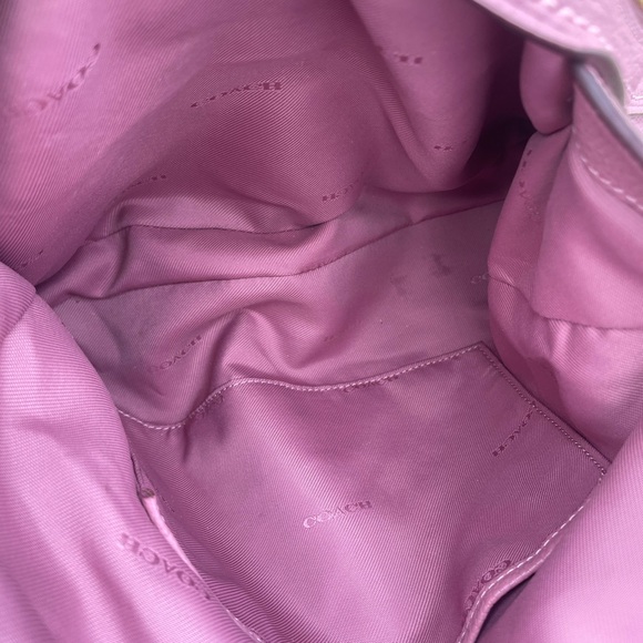 Coach Edie Pink Leather Shoulder Bag - Picture 8 of 9
